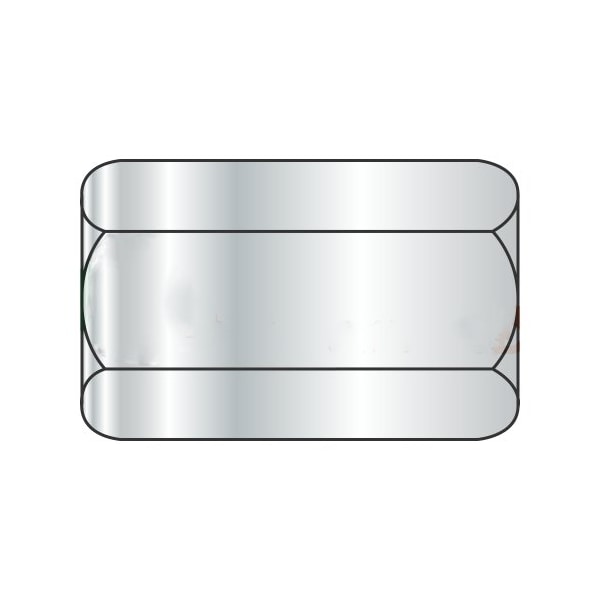 Newport Fasteners Coupling Nut, 3/8"-24, Steel, Grade A, Zinc Plated, 1-1/8 in Lg, 1/2 in Hex Wd, 1250 PK NB303228B-1250 - main